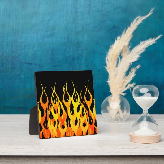 Klassieke raceflames op Solid Black Fotoplaat (Insitu)