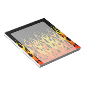 Klassieke raceflames op Solid Black Notitieblok (Schuin)