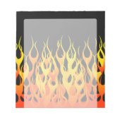 Klassieke raceflames op Solid Black Notitieblok (Voorkant)