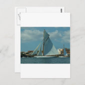 Klassieke racejacht briefkaart (Voorkant / Achterkant)