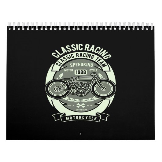klassieke racemotorfiets kalender (Hoes)