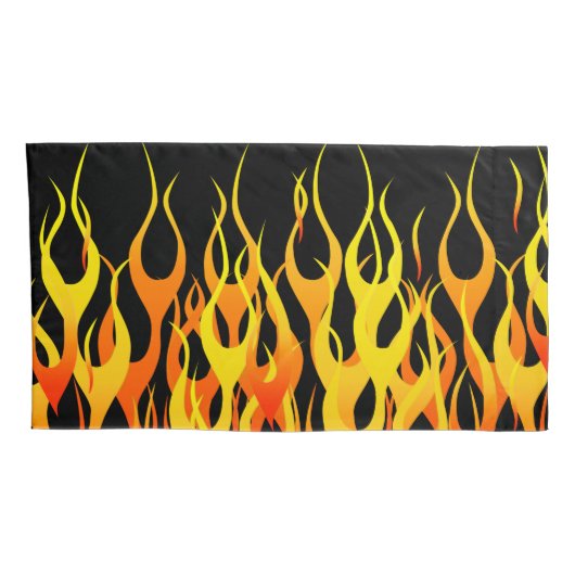 Klassieke racevlammen in brand kussensloop (Achterkant-Rechts)