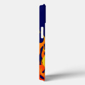 Klassieke Racing Flames Fire op Navy Blue Case-Mate iPhone Case (Achterkant / Rechts)