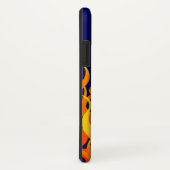 Klassieke Racing Flames Fire op Navy Blue Case-Mate iPhone Case (Achterkant / rechts)