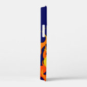 Klassieke Racing Flames Fire op Navy Blue Case-Mate iPhone Case (Achterkant / Rechts)
