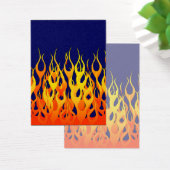 Klassieke Racing Flames Fire op Navy Blue Visitekaartjes (Bureau)