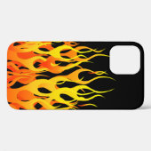 Klassieke Racing Flames op Zwart Case-Mate iPhone Case (Achterkant (horizontaal))
