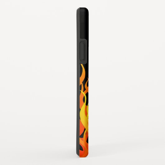 Klassieke Racing Flames Pin Stripes op Zwart Case-Mate iPhone Case (Achterkant/rechts)