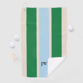 Klassieke Racing Stripe Monogram Golfhanddoek (Insitu)