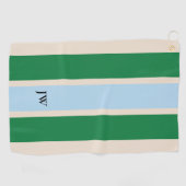 Klassieke Racing Stripe Monogram Golfhanddoek (Horizontaal)