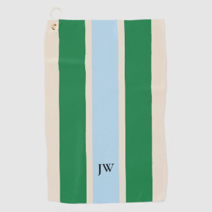 Klassieke Racing Stripe Monogram Golfhanddoek