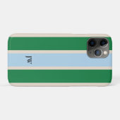 Klassieke Racing Stripe Monogram Telefoonhoes Case-Mate iPhone Case (Achterkant (horizontaal))