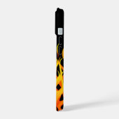 Klassieke Racing Vlammen Decor op een iPhone 15 Case (Linkerkant)