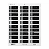 Klassieke Radiance Return-adreslabels Etiket (Full Sheet)
