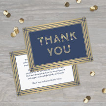 Klassieke rand Elegante Navy Blauwe & Gouden Typog