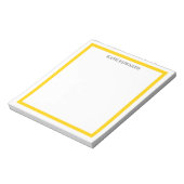 Klassieke rand geel notitieblok (Linkerzijde)