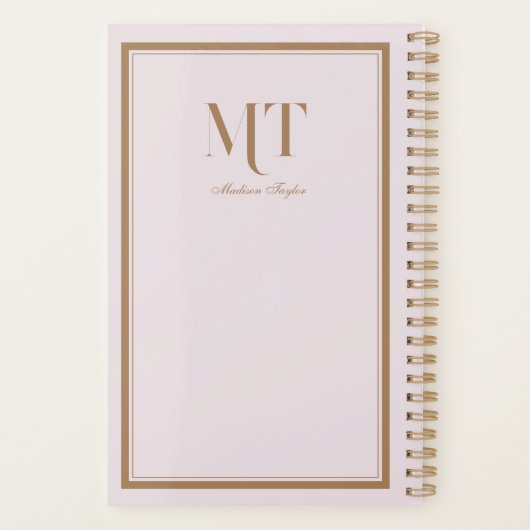 Klassieke rand, gepersonaliseerde planner (Achterkant)