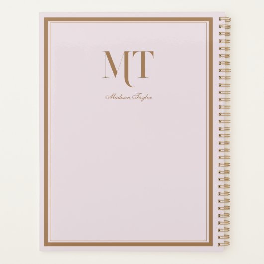 Klassieke rand, gepersonaliseerde planner (Achterkant)
