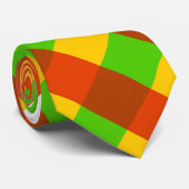 Klassieke Rasta Gingham Pattern Stropdas (Opgerold)