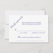 Klassieke reactiekaart RSVP kaartje (Voorkant)