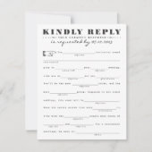 Klassieke reactiekaart RSVP kaartje (Voorkant)