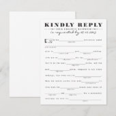 Klassieke reactiekaart RSVP kaartje (Voorkant / Achterkant)