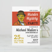 Klassieke rechercheur, Murder Mystery Birthday Par Kaart (Staand voorkant)