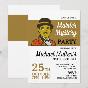 Klassieke rechercheur, Murder Mystery Birthday Par Kaart