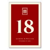 Klassieke rechthoek dubbel geluk Chinees huwelijk Kaart (Achterkant)