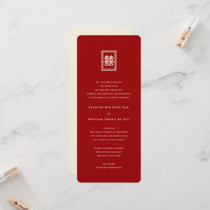 Klassieke rechthoek dubbel geluk Chinees huwelijk Kaart
