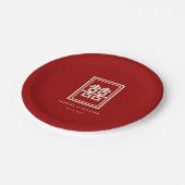 Klassieke rechthoek dubbel geluk Chinees huwelijk Papieren Bordje (Gekanteld)