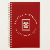 Klassieke rechthoek dubbel geluk Chinees huwelijk Planner (Voorkant)