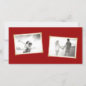 Klassieke rechthoek dubbel geluk Chinees huwelijk Save The Date (Achterkant)