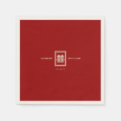 Klassieke rechthoek dubbel geluk Chinees huwelijk Servetten (Voorkant)