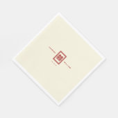 Klassieke rechthoek dubbel geluk Chinees huwelijk Servetten (Hoek)