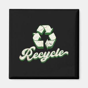 Klassieke recycle recycling aarde dag mannen vrouw magneet