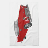 Klassieke Red 50's auto Theedoek (Verticaal)