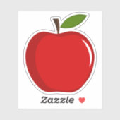 Klassieke Red Apple Teacher Sticker (Vel)