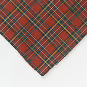Klassieke Red en Blue Royal Stewart Tartan Fleece Deken