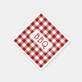 Klassieke Red en White Gingham Pattern BBQ Party Servet (Hoek)