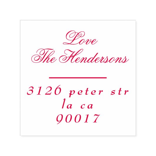 Klassieke RED Holiday Namen traditioneel retourlab Zelfinktende Stempel (Design)