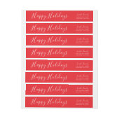 Klassieke Red Holiday Return-adreslabels (Vel)