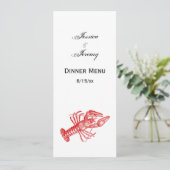 Klassieke Red Lobster #1 Tekening Kaart (Staand voorkant)