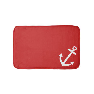 Klassieke Red Love Anchor Nautical Badmat