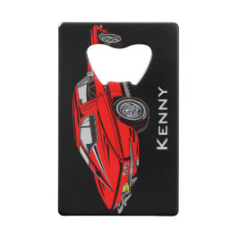 Klassieke Red Mustang Design Bottle Open Creditkaart Flessenopener