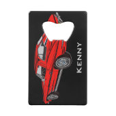 Klassieke Red Mustang Design Bottle Open Creditkaart Flessenopener (Achterkant)