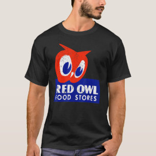 Klassieke Red Owl kruidenierswaren opgeheven kruid T-shirt