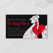 Klassieke Red Rooster Poultry Boerderij of Restaur Visitekaartje (Voorkant)