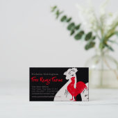 Klassieke Red Rooster Poultry Boerderij of Restaur Visitekaartje (Staand voorkant)