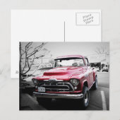 Klassieke Red Truck Briefkaart (Voorkant / Achterkant)